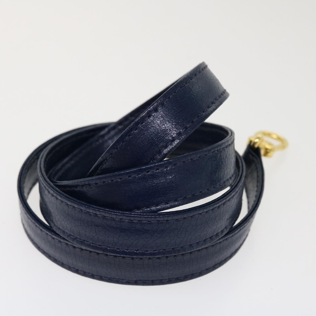 FENDI Hand Bag Leather 2way Navy 38043