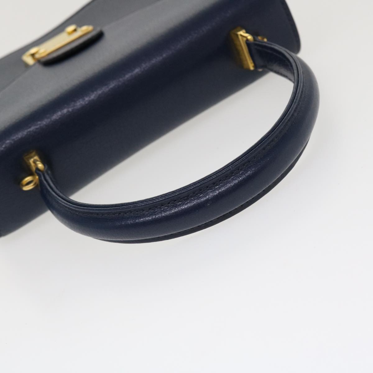 FENDI Hand Bag Leather 2way Navy 38043