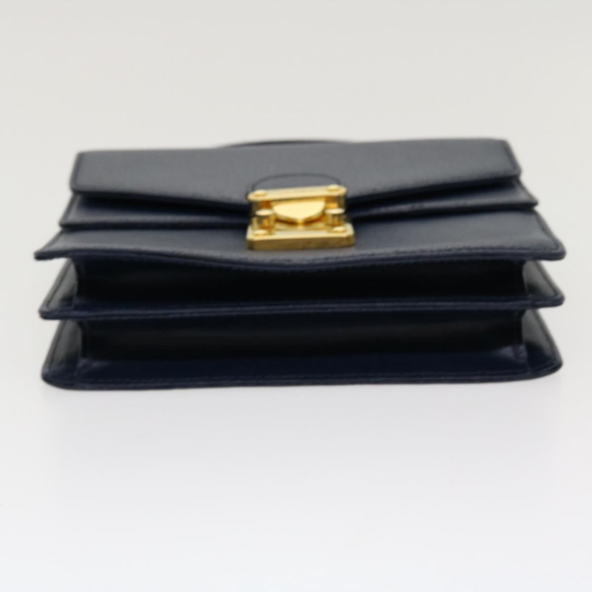 FENDI Hand Bag Leather 2way Navy 38043