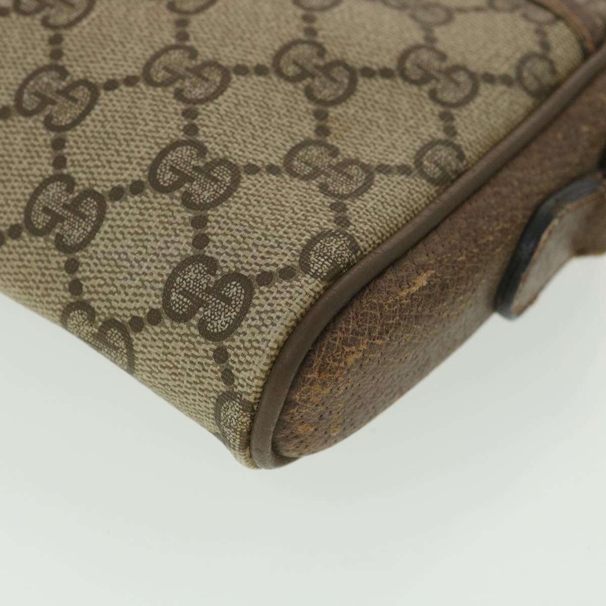 GUCCI GG Canvas Web Sherry Line Shoulder Bag Beige Red 89.02.055 38051