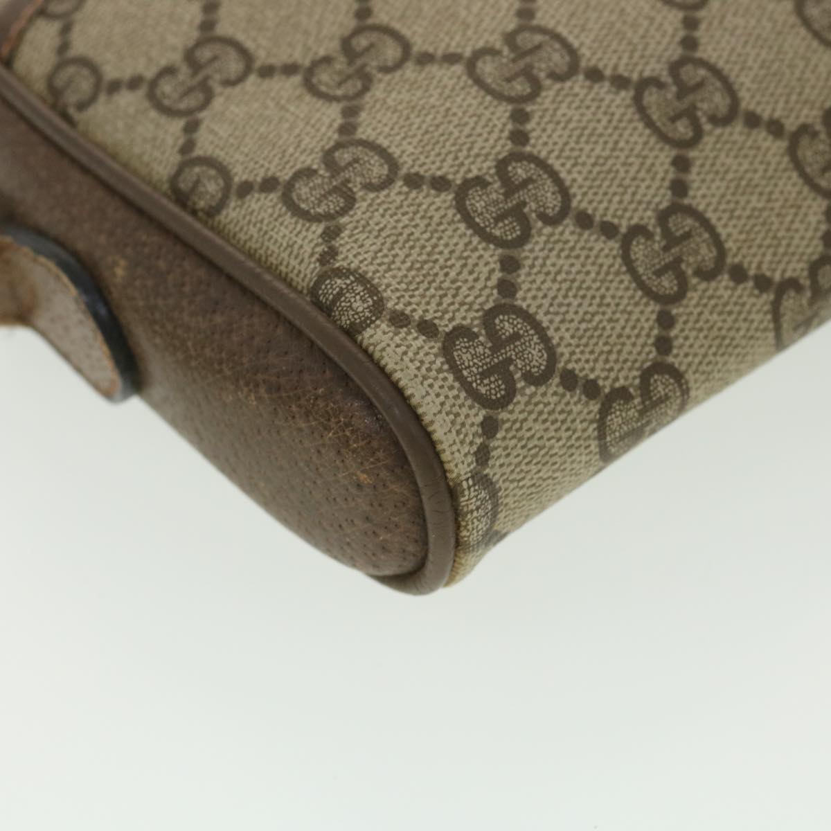 GUCCI GG Canvas Web Sherry Line Shoulder Bag Beige Red 89.02.055 38051