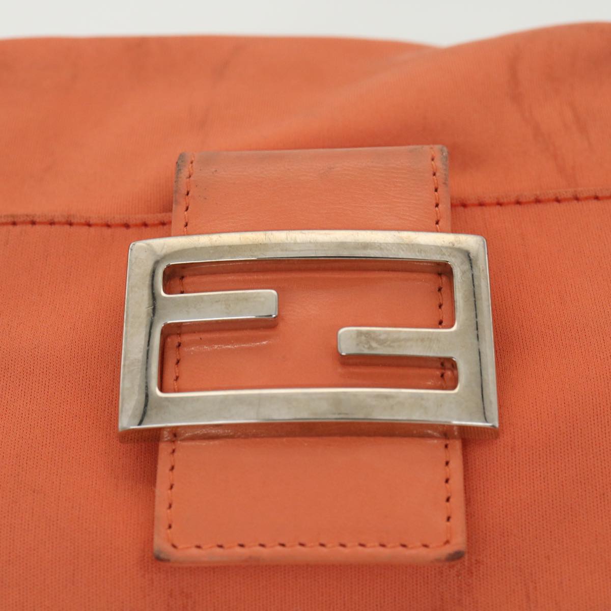 FENDI Mamma Baguette Shoulder Bag Nylon Orange 2321.26566.018 38105