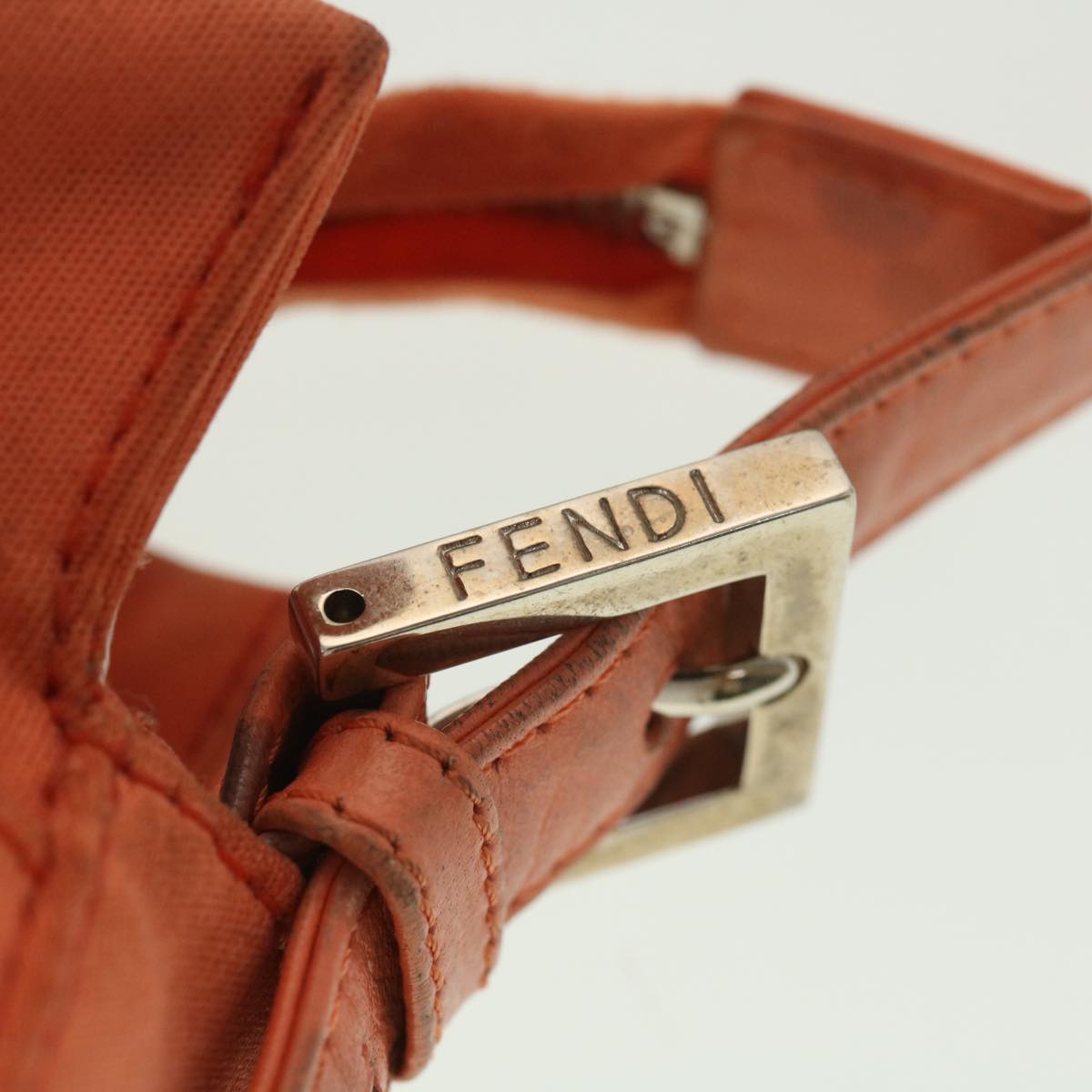 FENDI Mamma Baguette Shoulder Bag Nylon Orange 2321.26566.018 38105