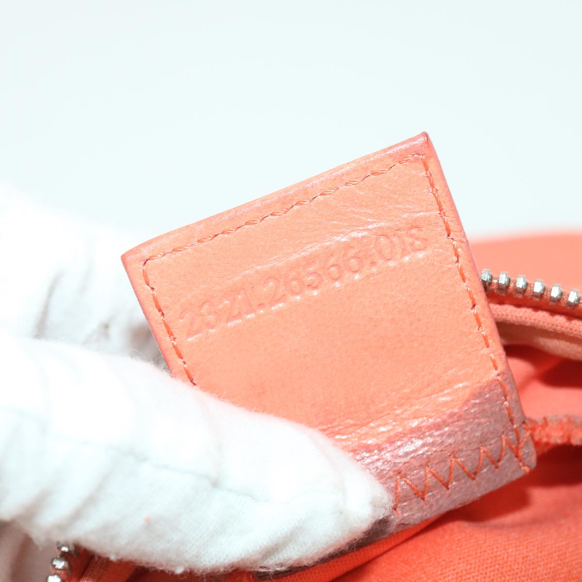 FENDI Mamma Baguette Shoulder Bag Nylon Orange 2321.26566.018 38105