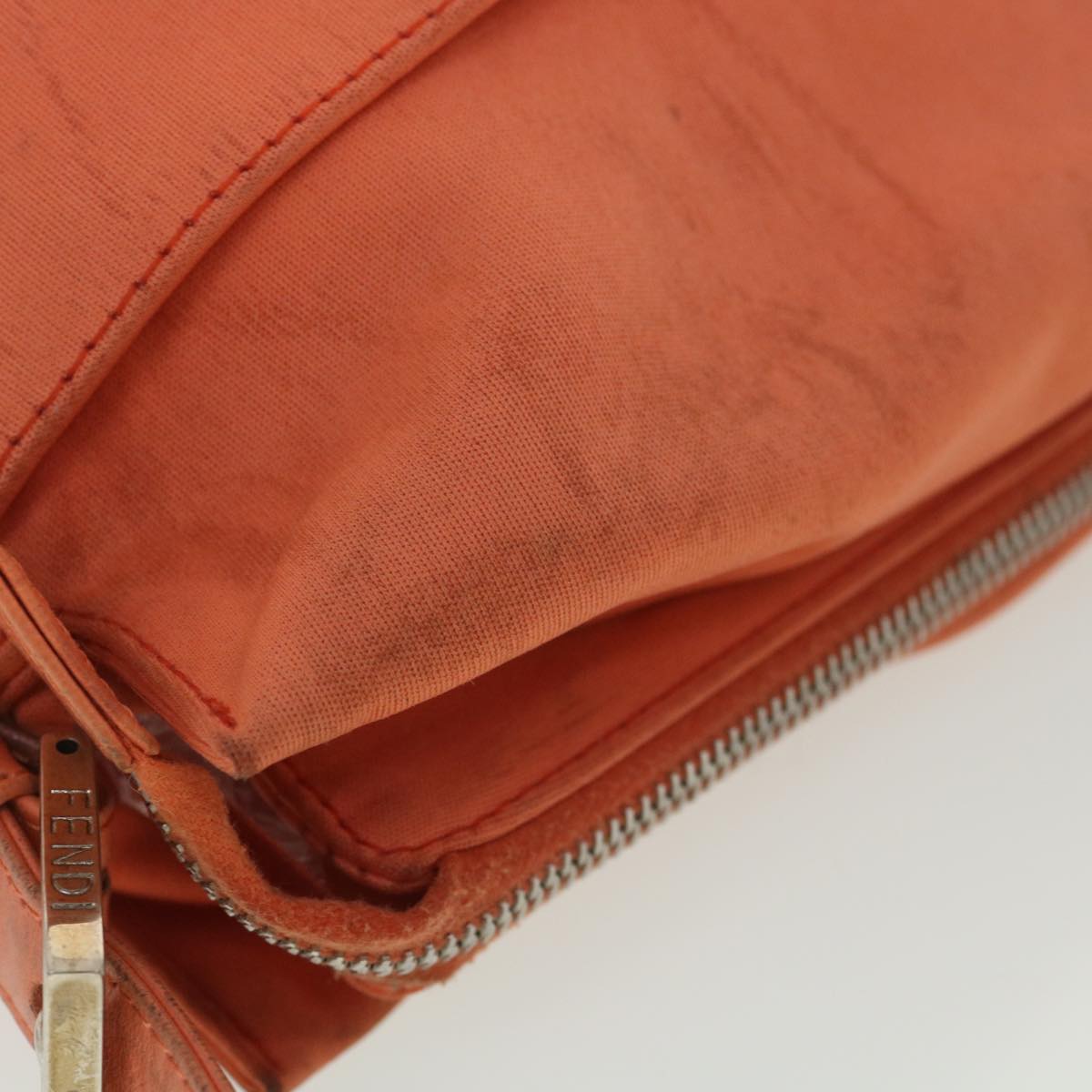 FENDI Mamma Baguette Shoulder Bag Nylon Orange 2321.26566.018 38105