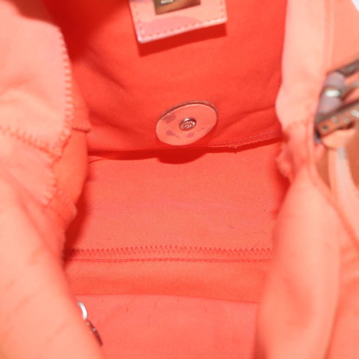 FENDI Mamma Baguette Shoulder Bag Nylon Orange 38480