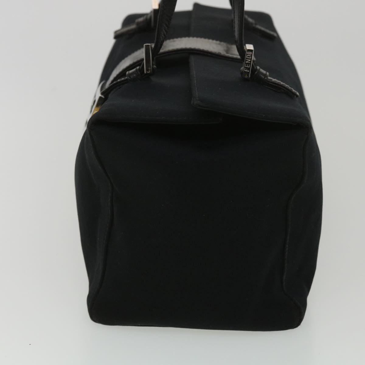 FENDI Mamma Baguette Shoulder Bag Nylon Black 38530