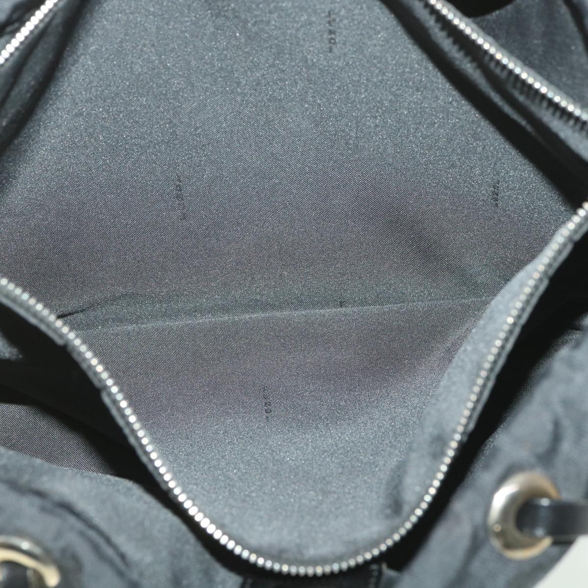 FENDI Zucca Canvas Shoulder Bag Black 38666