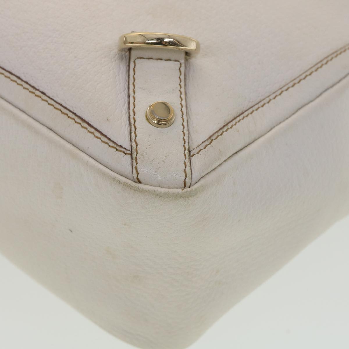GUCCI Shoulder Bag Leather White 130739 38678