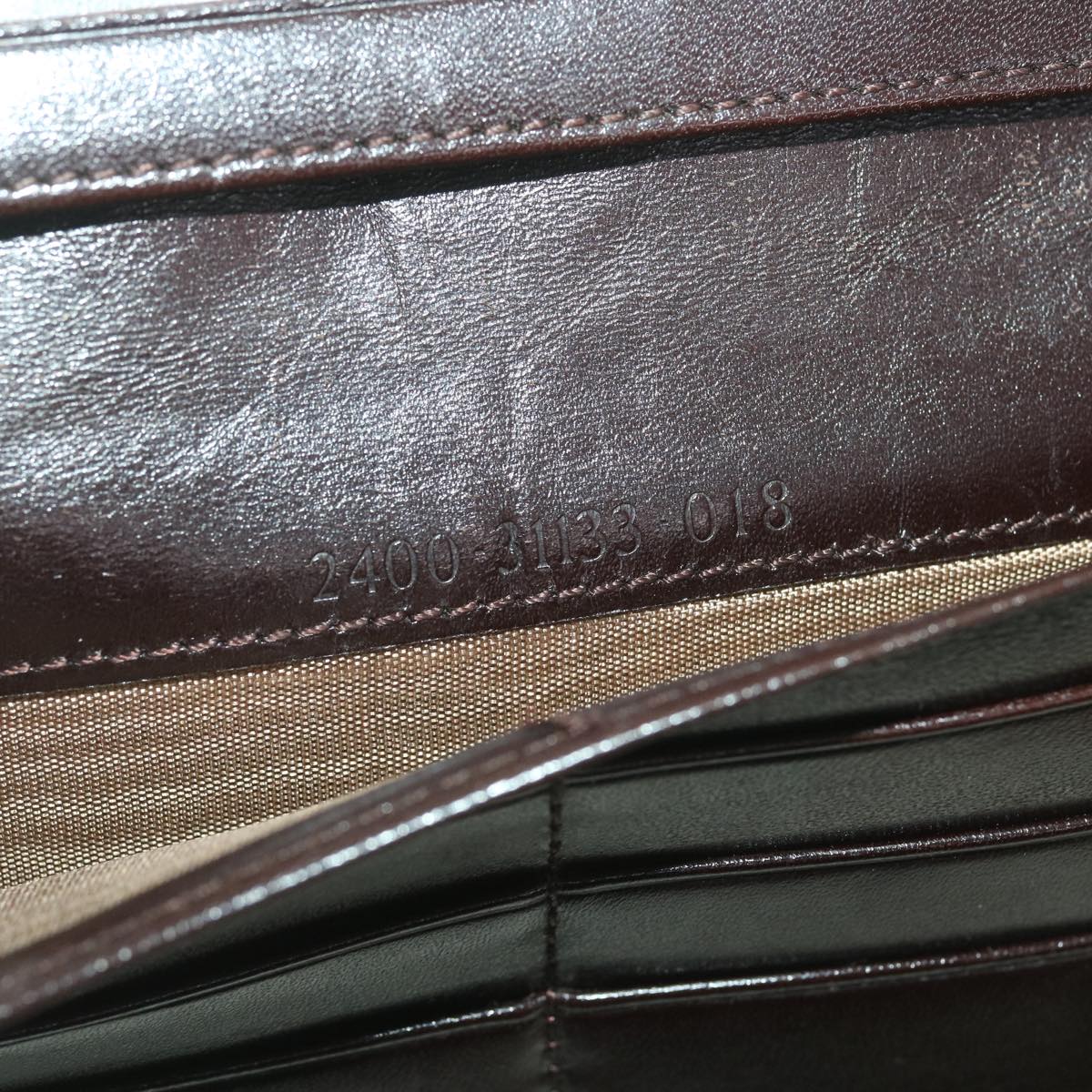 FENDI Zucca Canvas Long Wallet Black Brown 2400-31133 018 38704