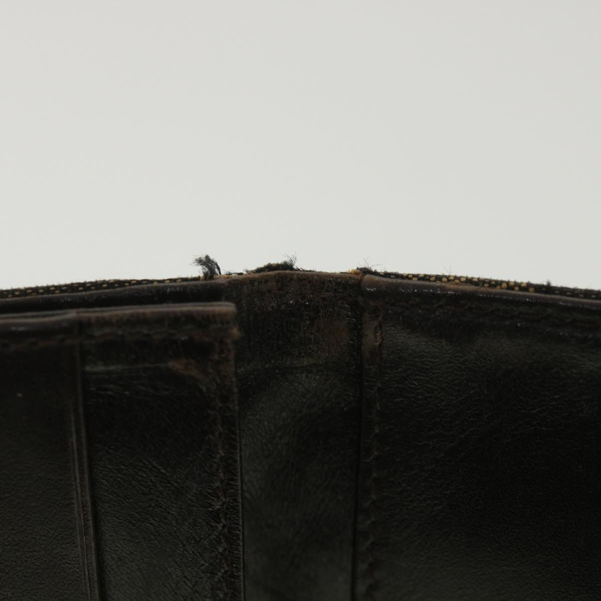 FENDI Zucca Canvas Long Wallet Black Brown 2400-31133 018 38704