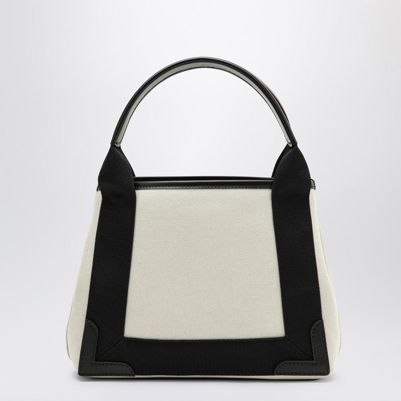 Balenciaga Navy Xs Beige/Black Canvas And Leather Cabas Bag Women