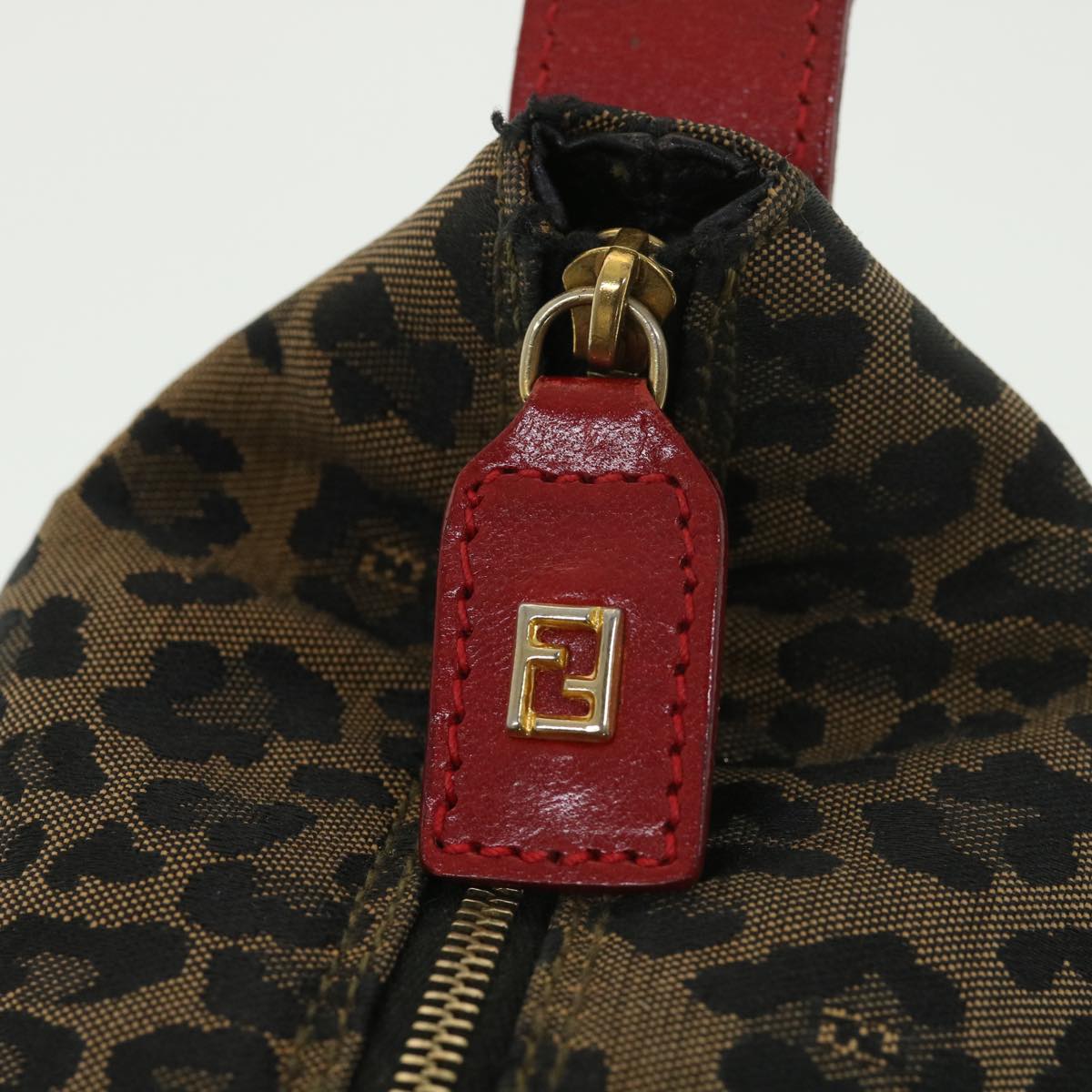 FENDI Pouch Canvas Brown 39141