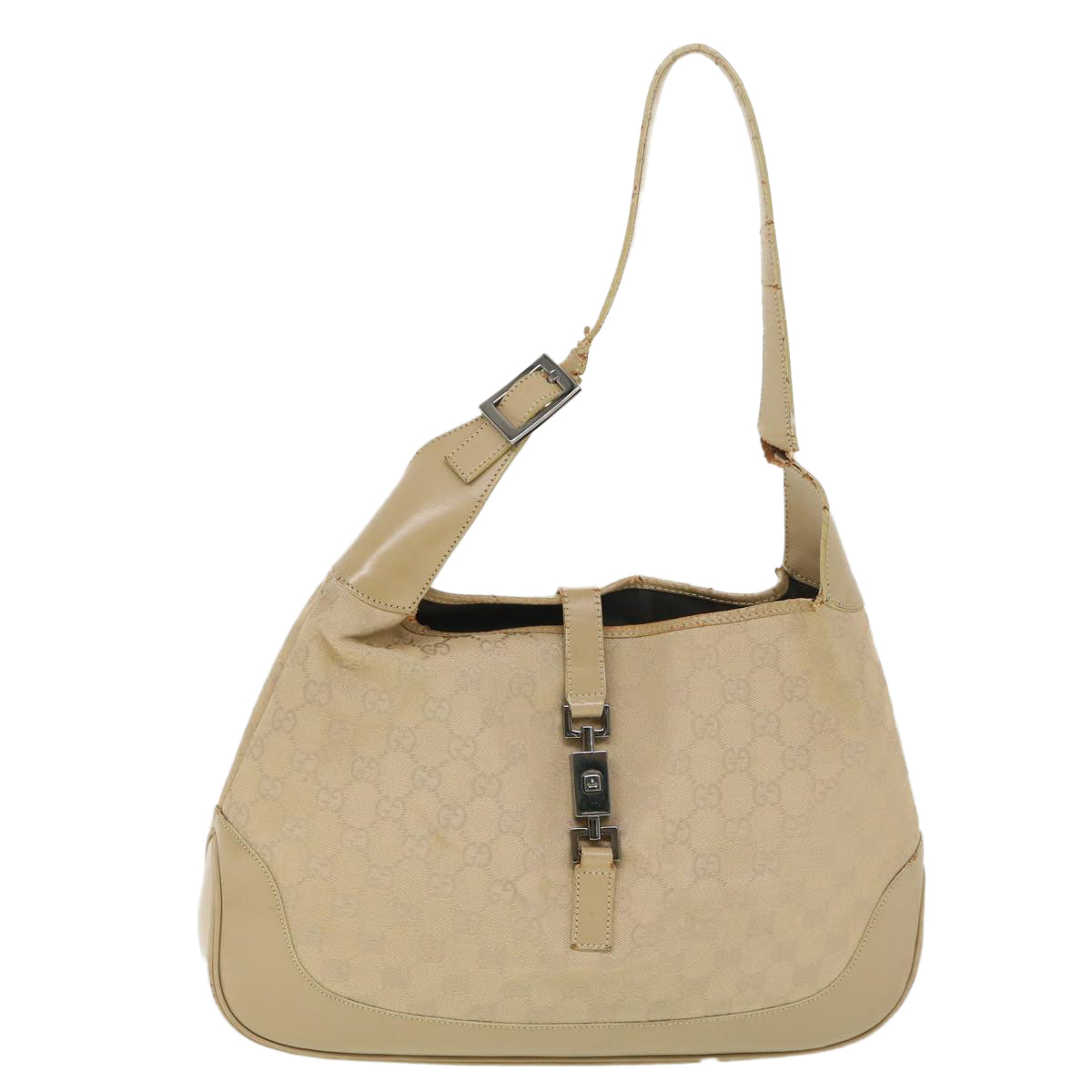 GUCCI GG Canvas Jackie Shoulder Bag Beige 0013346 39146