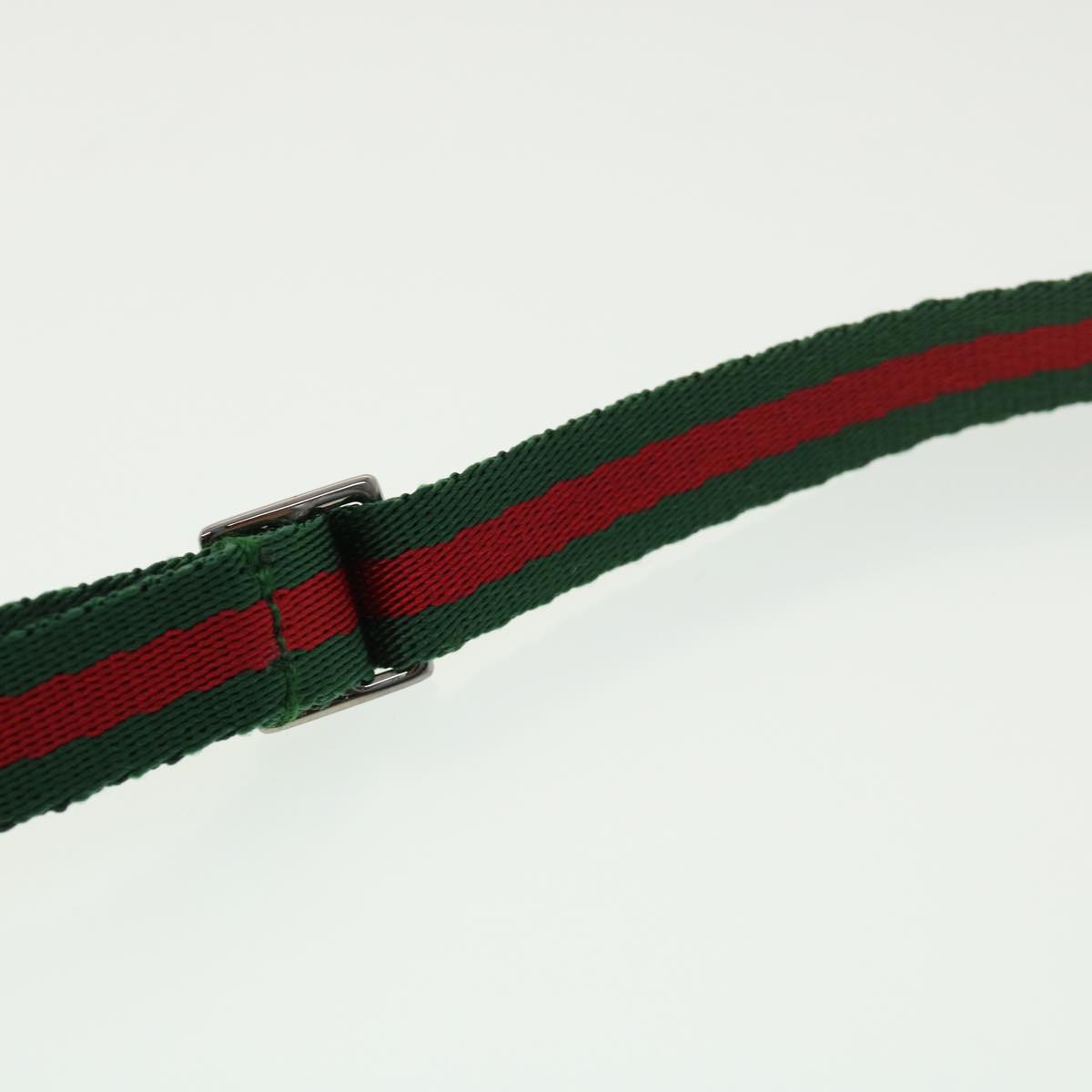GUCCI Web Sherry Line Accessory Pouch Canvas Black Green Red 92820 39216