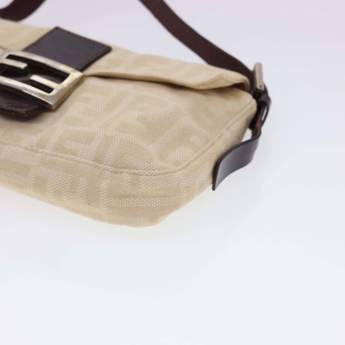 FENDI Zucca Canvas Mamma Baguette Shoulder Bag Beige 33492 26424 008 39285