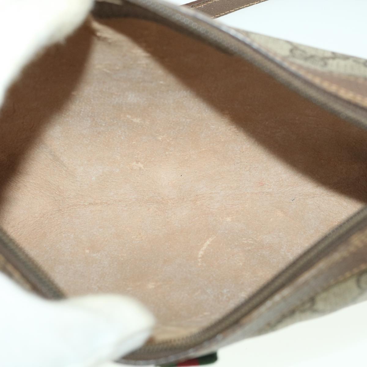 GUCCI GG Canvas Web Sherry Line Shoulder Bag Beige Red 39 02 018 39297
