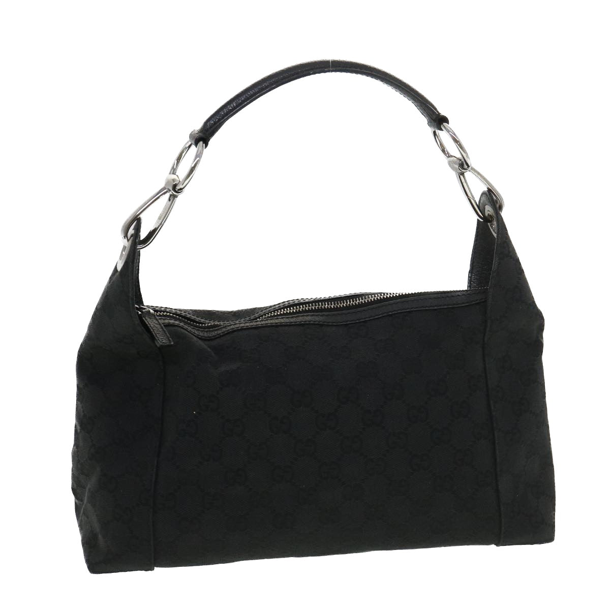 GUCCI GG Canvas Shoulder Bag Black 113023 39359