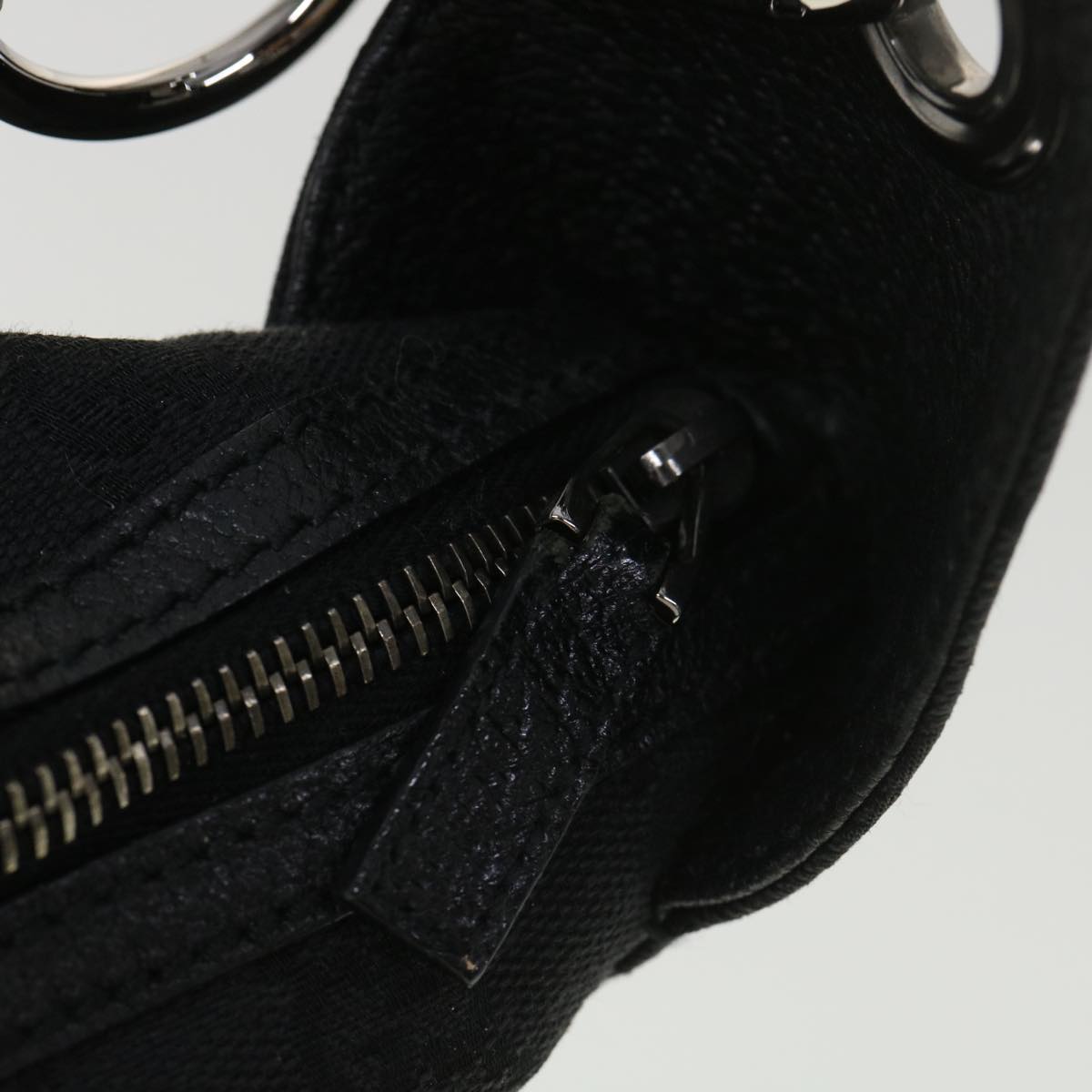 GUCCI GG Canvas Shoulder Bag Black 113023 39359