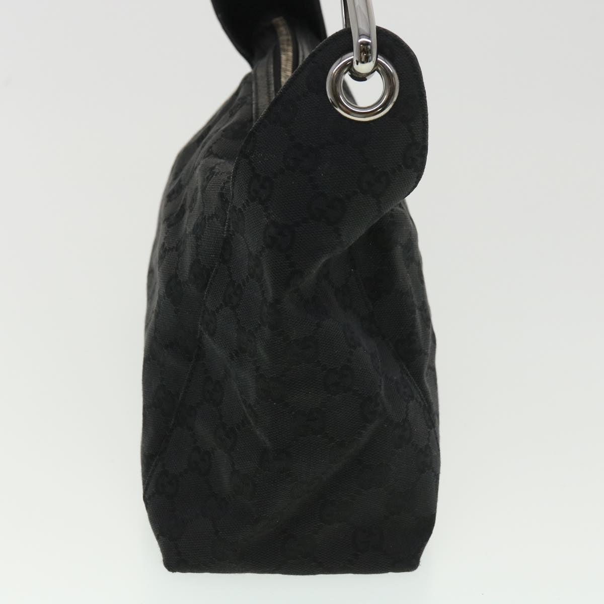 GUCCI GG Canvas Shoulder Bag Black 113023 39359