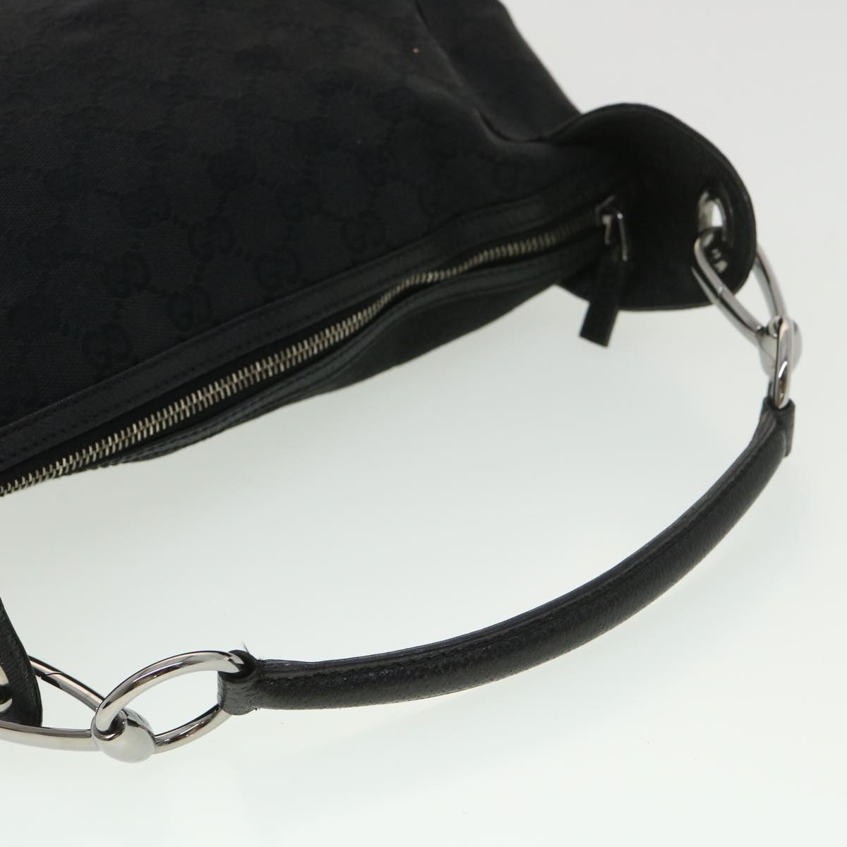 GUCCI GG Canvas Shoulder Bag Black 113023 39359