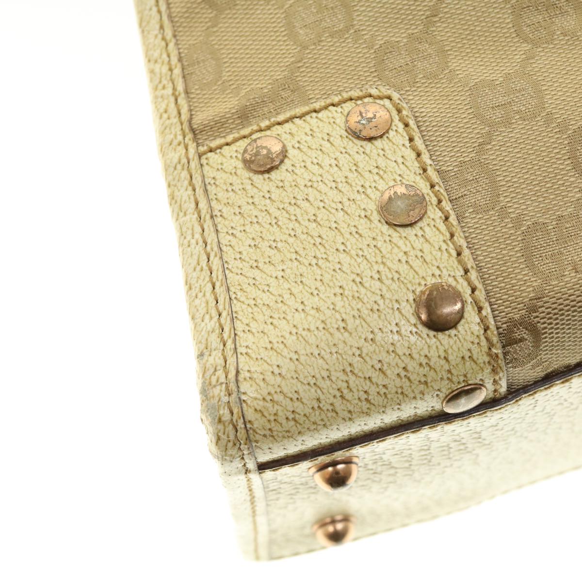GUCCI GG Canvas Hand Bag Beige 124260 39453