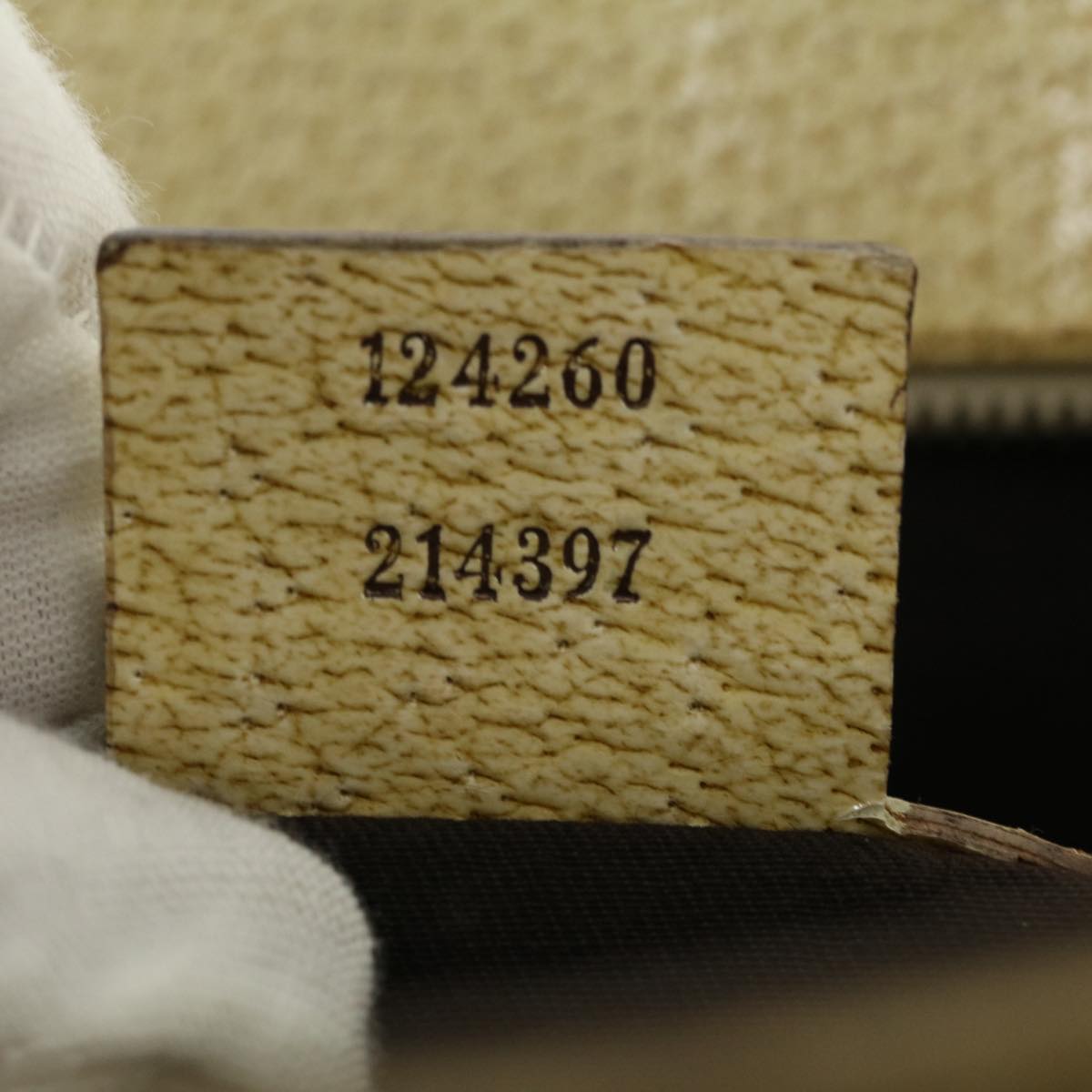 GUCCI GG Canvas Hand Bag Beige 124260 39453