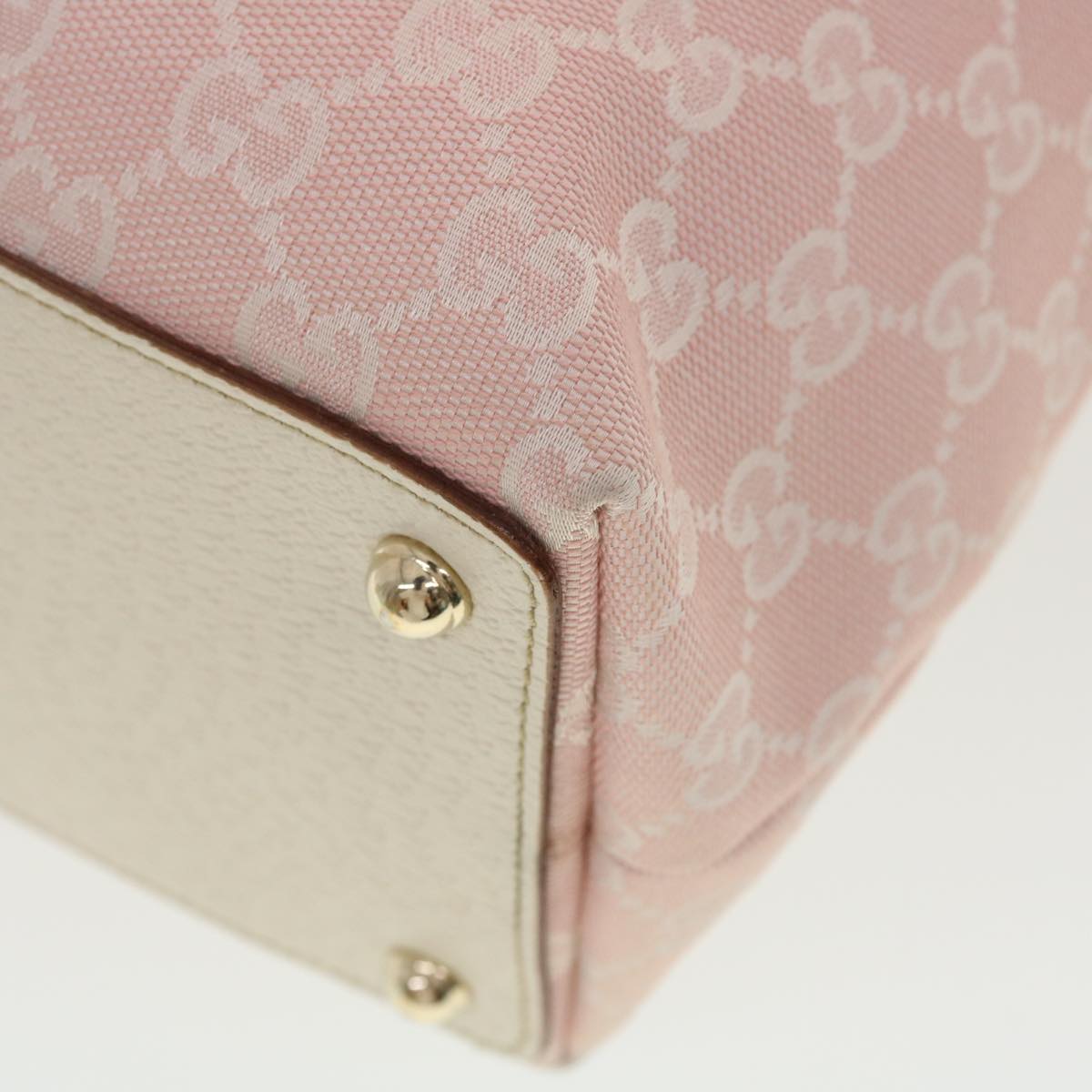 GUCCI GG Canvas Shoulder Bag Pink 120836 39455
