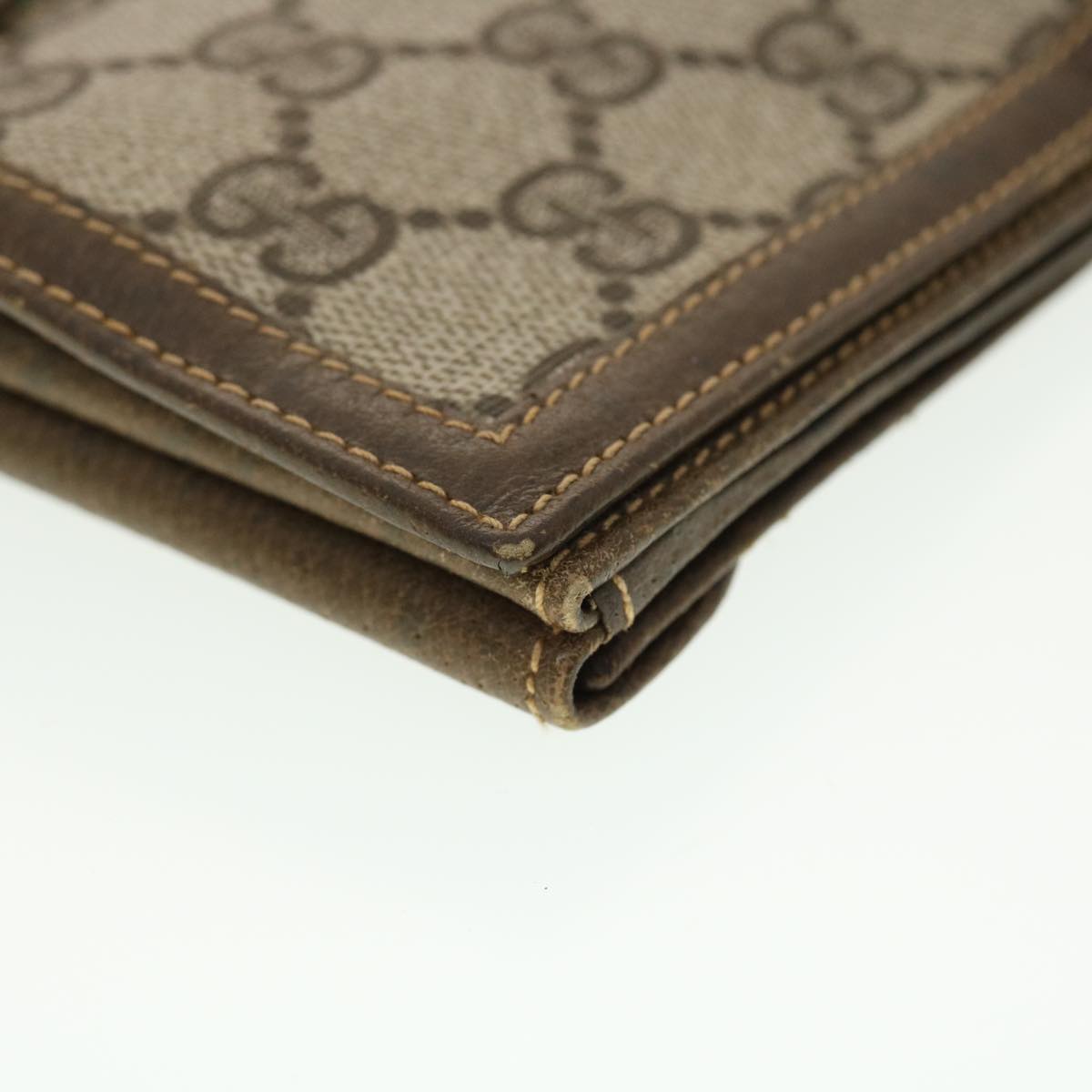 GUCCI GG Canvas Web Sherry Line Long Wallet Beige Red Green 39469