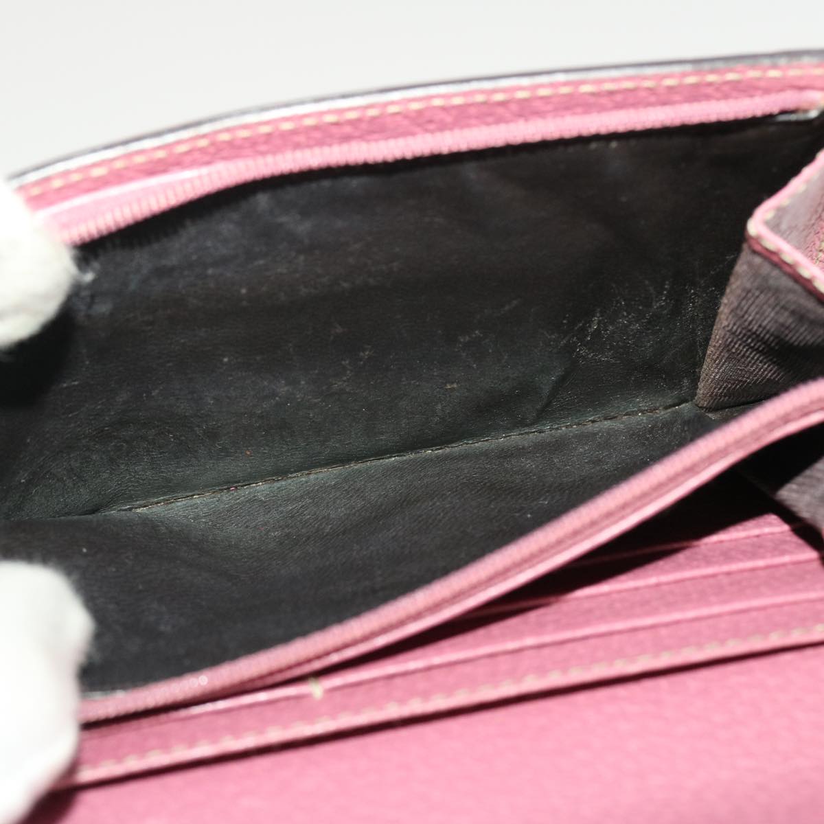 GUCCI GG Canvas Long Wallet Beige Pink 154168 39495