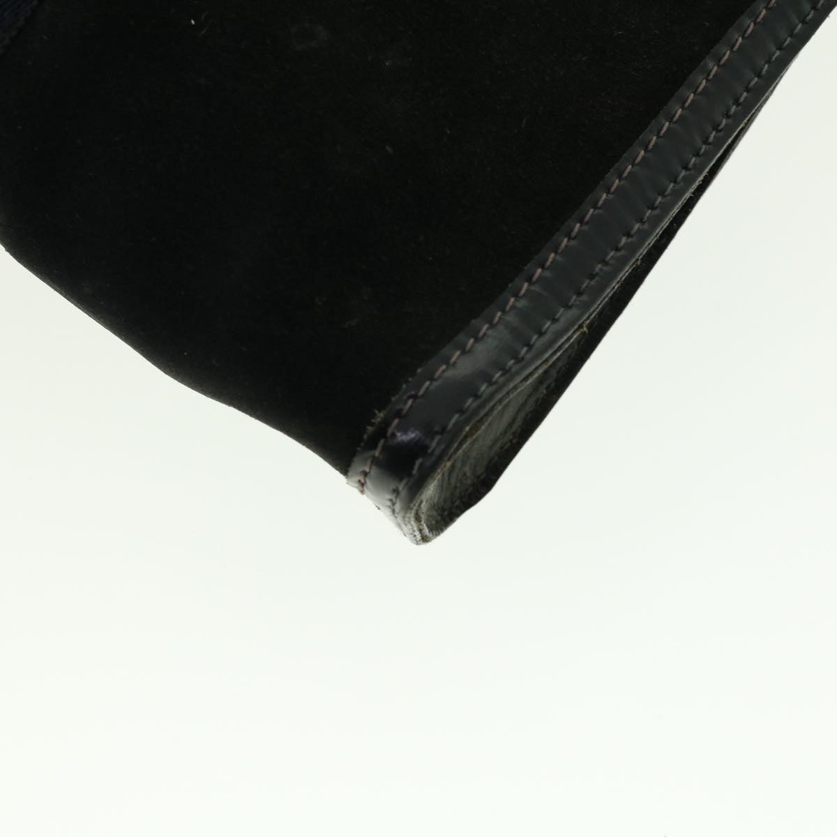 GUCCI Sherry Line Clutch Bag Suede Leather Black Red Navy 39781