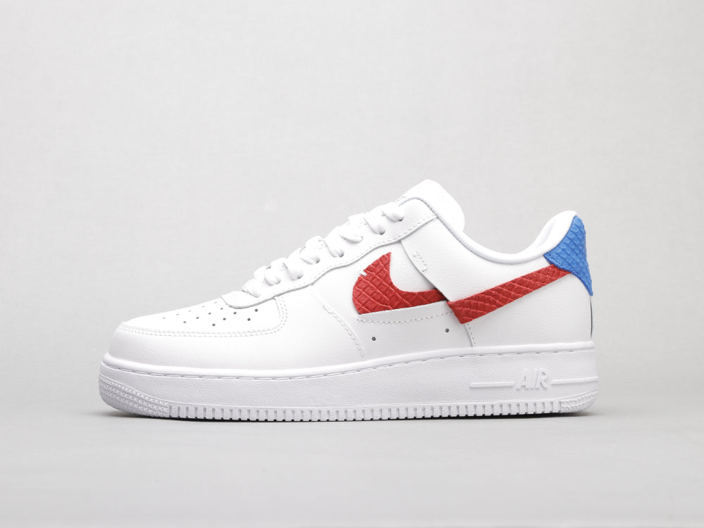 GLM - AF1 White red blue snake pattern