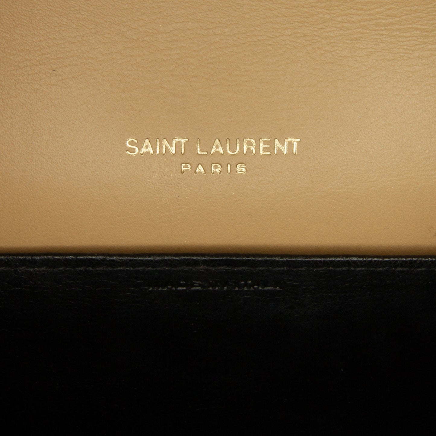Yves Saint Laurent Uptown Wallet on Chain Brown Raffia