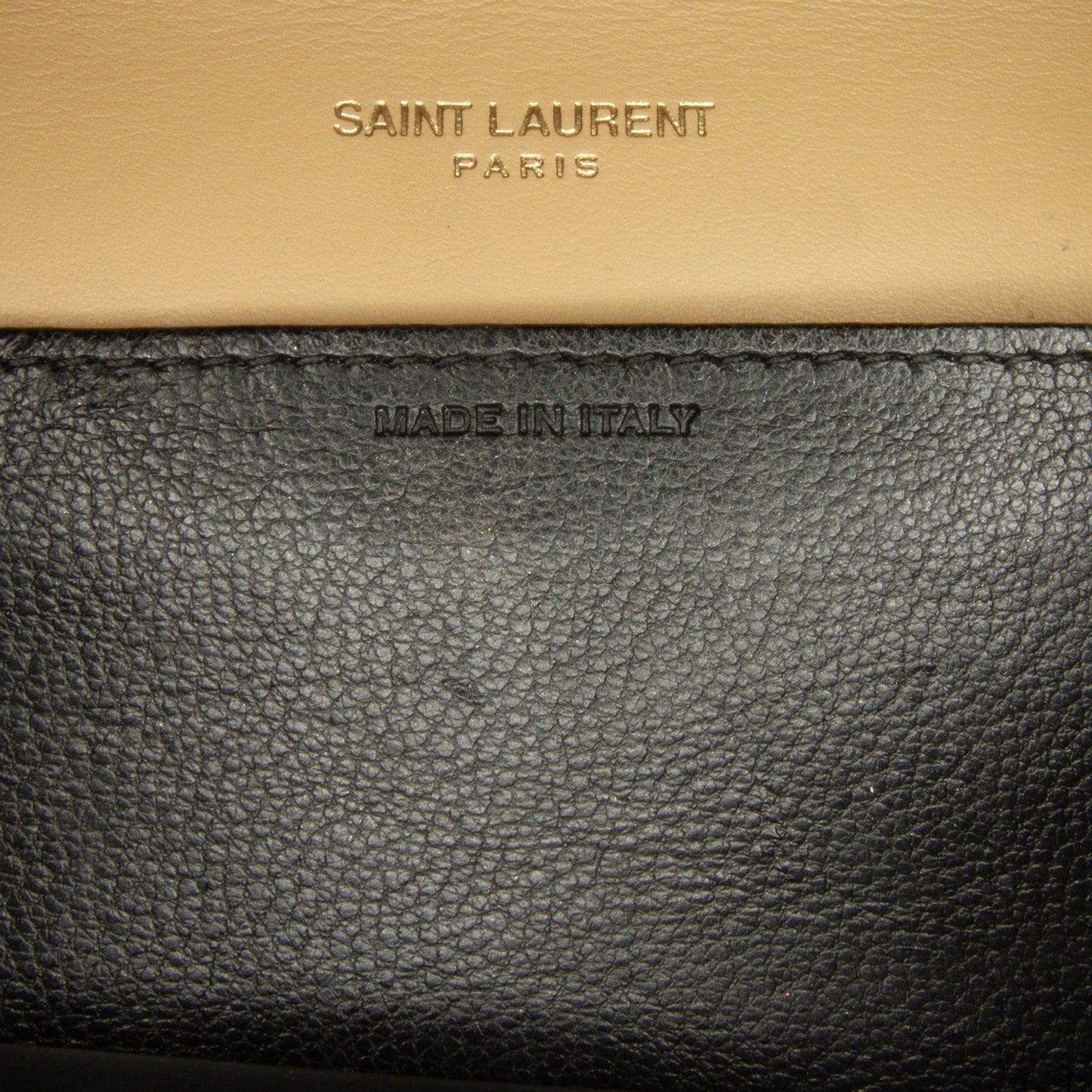 Yves Saint Laurent Uptown Wallet on Chain Brown Raffia