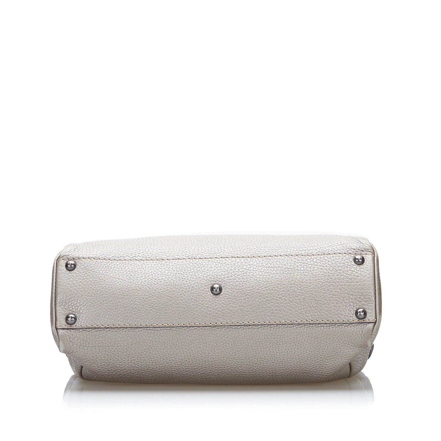 Fendi Selleria Peekaboo Handbag Silver