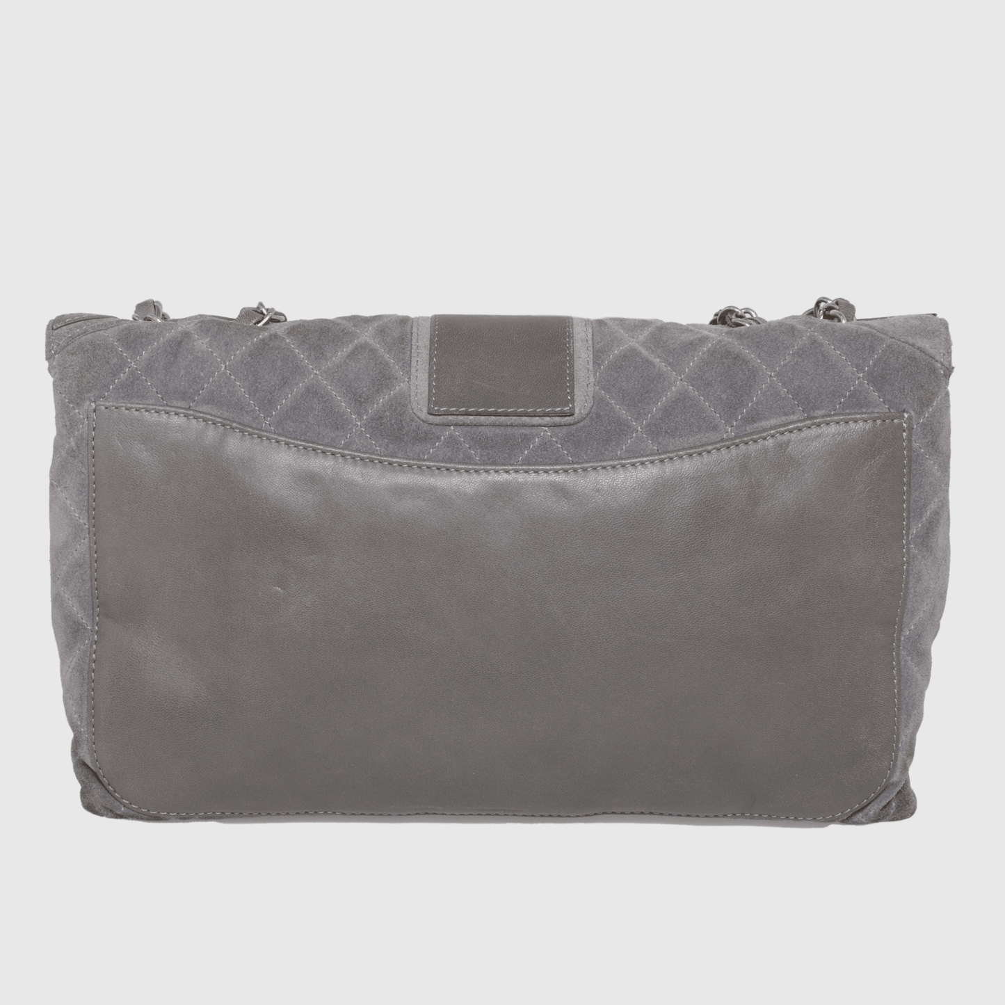Grey Union Jack Jumbo Mademoiselle Flap Bag