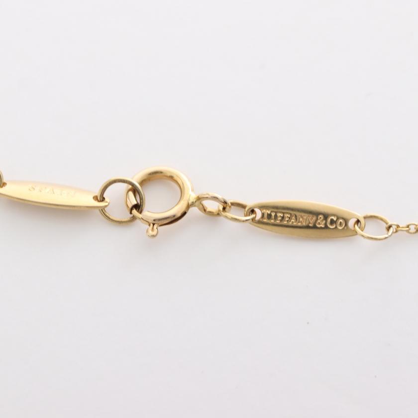 TIFFANY & CO Mini Open Heart Necklace K18YG Yellow Gold