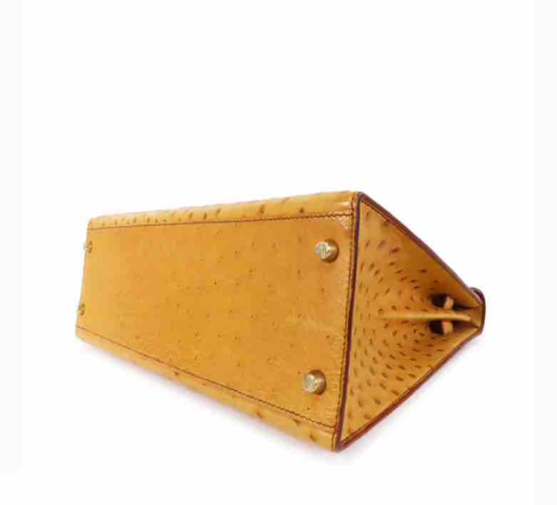HermÃƒÆ’Ã‚Â¨s Kelly 32 Ostrich Skin Natural Color W 1993