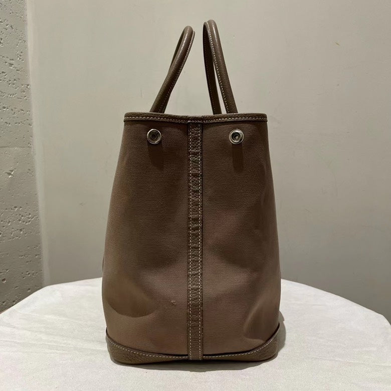 HermÃƒÆ’Ã‚Â¨s Garden Party 36 MM Brown Canvas Hand Bag