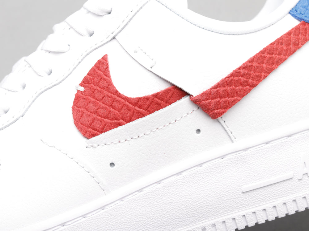 GLM - AF1 White red blue snake pattern