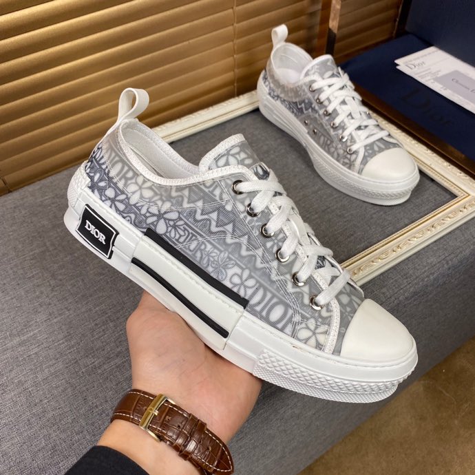 GLM - DIR B23 White and Black LOW-TOP SNEAKER