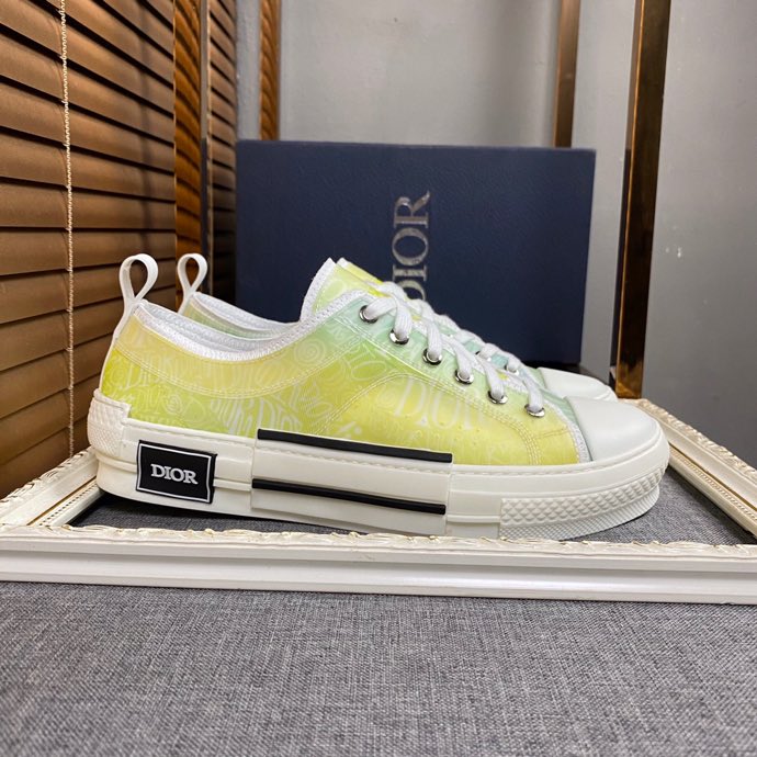 GLM - DIR B23 White and Yellow LOW-TOP SNEAKER