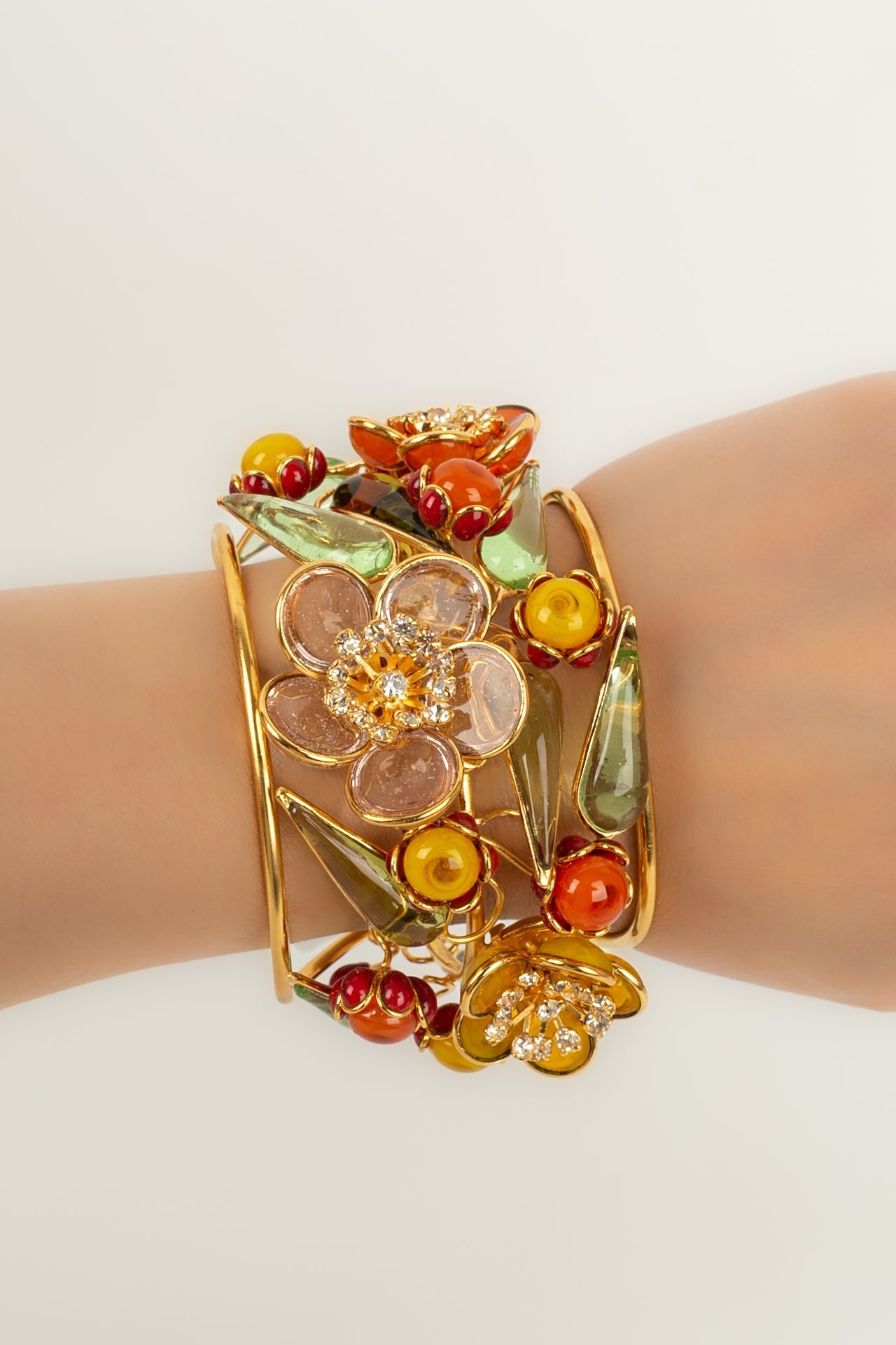 Bracelet manchette fleurs Augustine