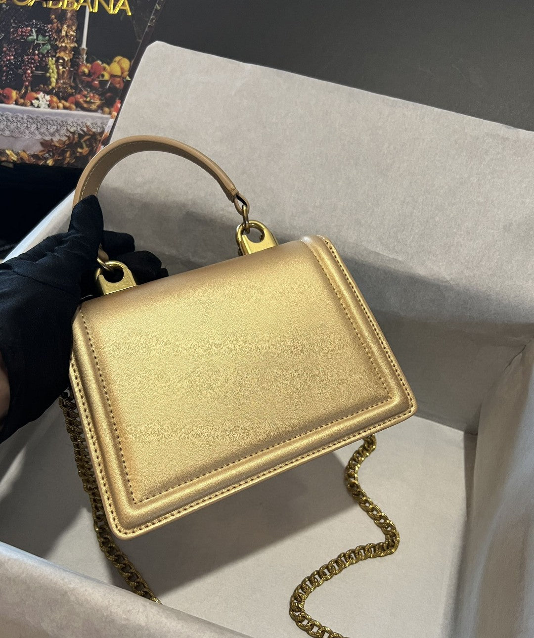 GLAMI Small Devotion Bag In Plain Gold For Women 7.5in/19cm GLAMI