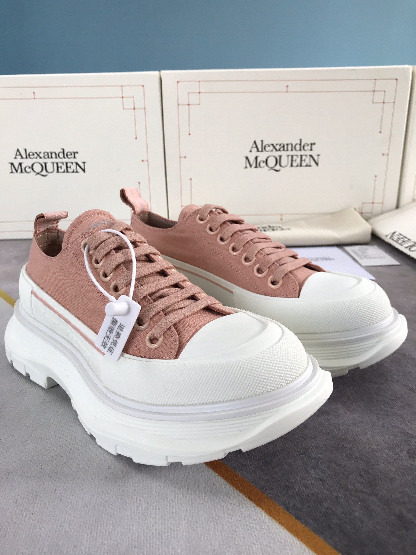 Alexander McQueen Tread Slick LaGLAMI Up Cotton Brown For Men