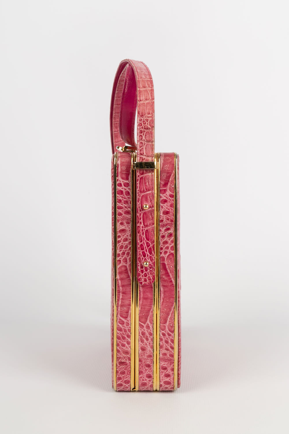 Sac en crocodile rose