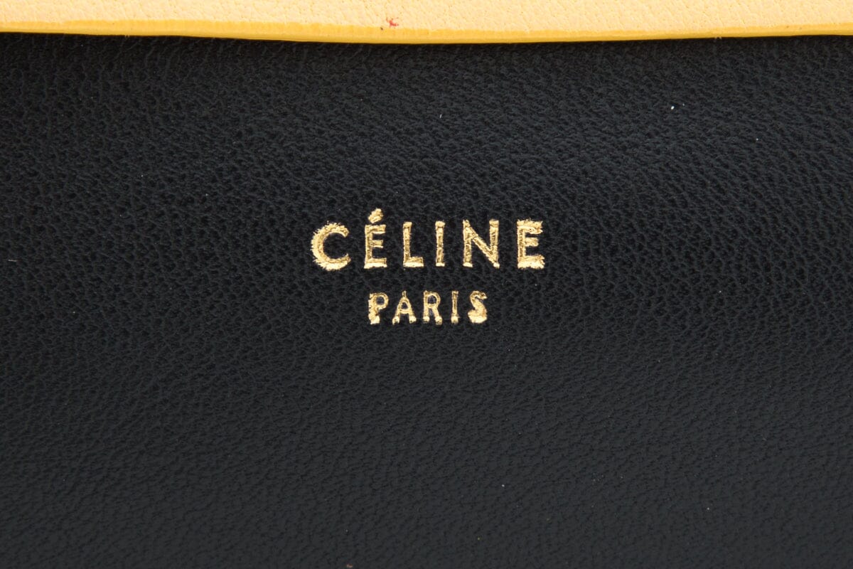 Celine Tan & Black Leather Pouch