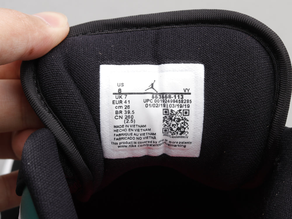 GLM - AJ1 black and green toes