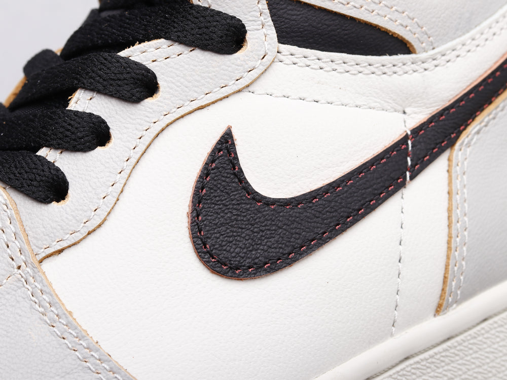 GLM - AJ1 gray and white scratch shoes for women