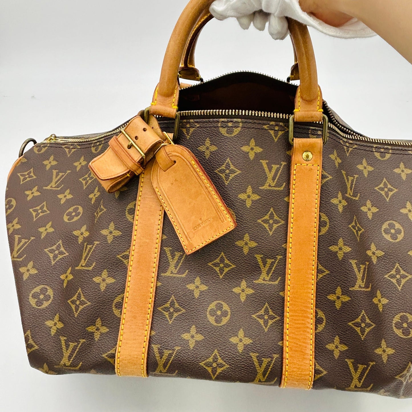 Louis Vuitton Monogram Keepall Bandouliere 60 Brown Boston Bag WD884168